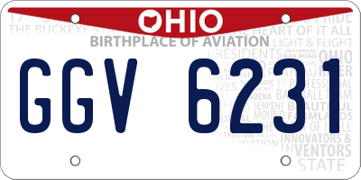 OH license plate GGV6231