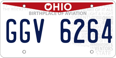 OH license plate GGV6264