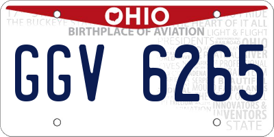 OH license plate GGV6265