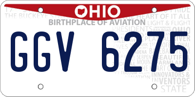 OH license plate GGV6275