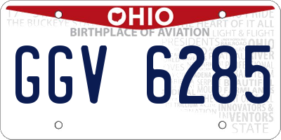 OH license plate GGV6285
