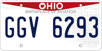 OH license plate GGV6293