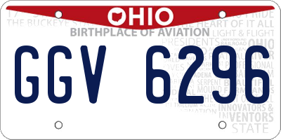 OH license plate GGV6296