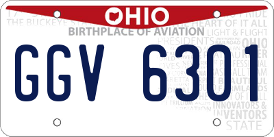 OH license plate GGV6301