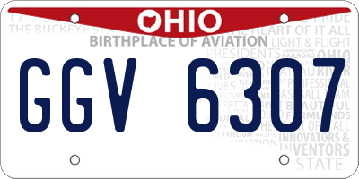 OH license plate GGV6307