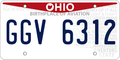 OH license plate GGV6312
