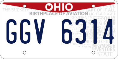 OH license plate GGV6314
