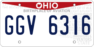 OH license plate GGV6316