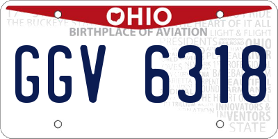 OH license plate GGV6318