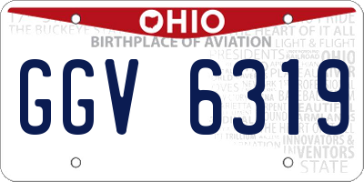 OH license plate GGV6319
