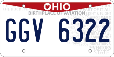 OH license plate GGV6322