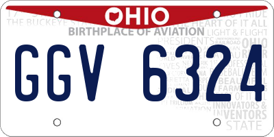 OH license plate GGV6324