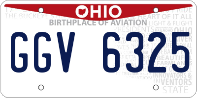 OH license plate GGV6325