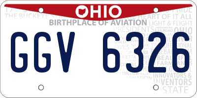 OH license plate GGV6326