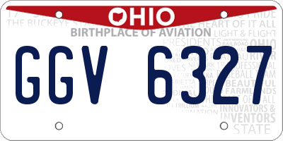 OH license plate GGV6327