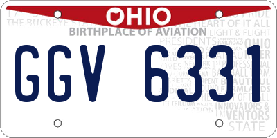 OH license plate GGV6331