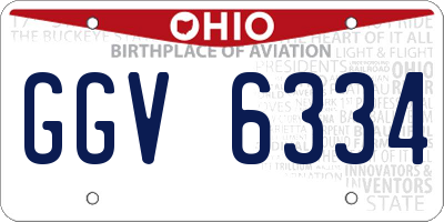 OH license plate GGV6334