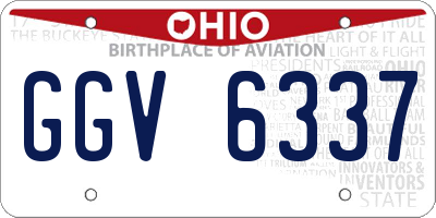 OH license plate GGV6337