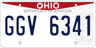 OH license plate GGV6341