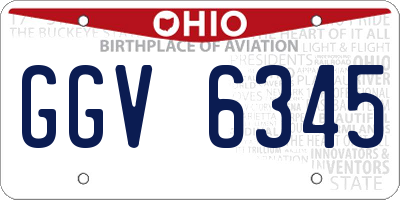 OH license plate GGV6345