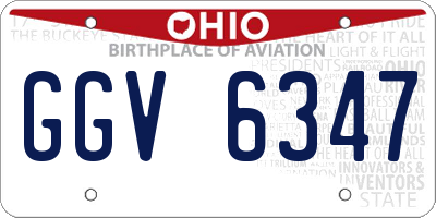 OH license plate GGV6347