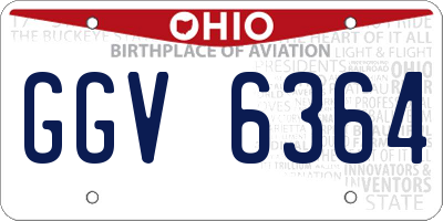 OH license plate GGV6364