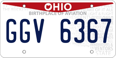 OH license plate GGV6367