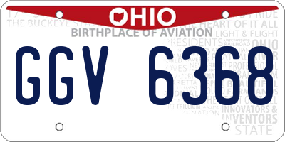 OH license plate GGV6368