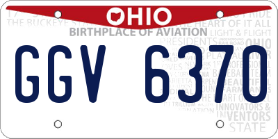OH license plate GGV6370