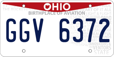 OH license plate GGV6372