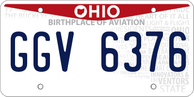 OH license plate GGV6376