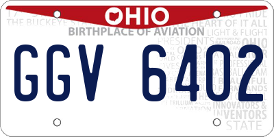 OH license plate GGV6402