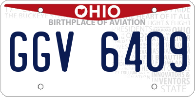 OH license plate GGV6409