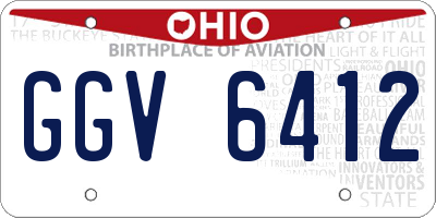 OH license plate GGV6412