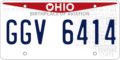OH license plate GGV6414