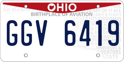 OH license plate GGV6419