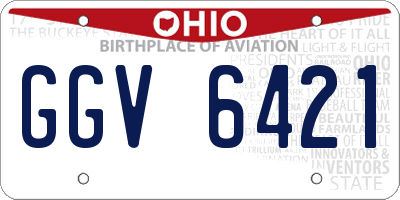 OH license plate GGV6421