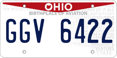 OH license plate GGV6422