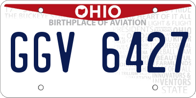 OH license plate GGV6427
