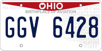 OH license plate GGV6428