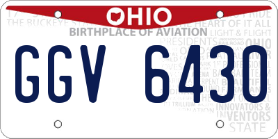 OH license plate GGV6430