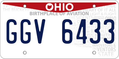 OH license plate GGV6433
