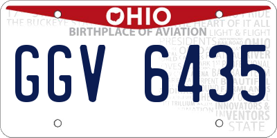 OH license plate GGV6435