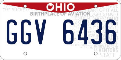 OH license plate GGV6436