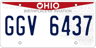 OH license plate GGV6437