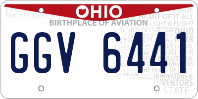 OH license plate GGV6441