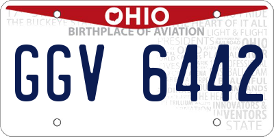 OH license plate GGV6442