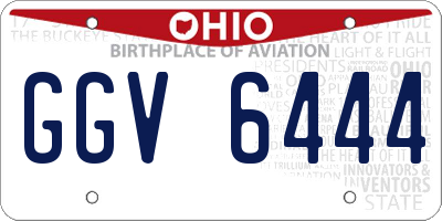 OH license plate GGV6444