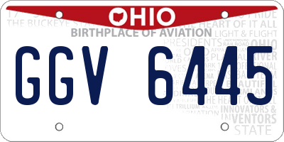OH license plate GGV6445