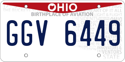 OH license plate GGV6449